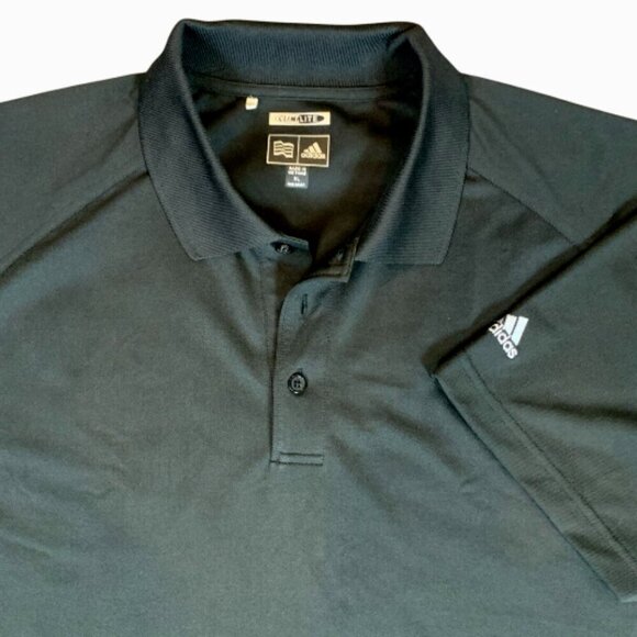 Adidas A170 ClimaLite Solid Golf Polo Shirt Men's XL Black #345F - Picture 6 of 11